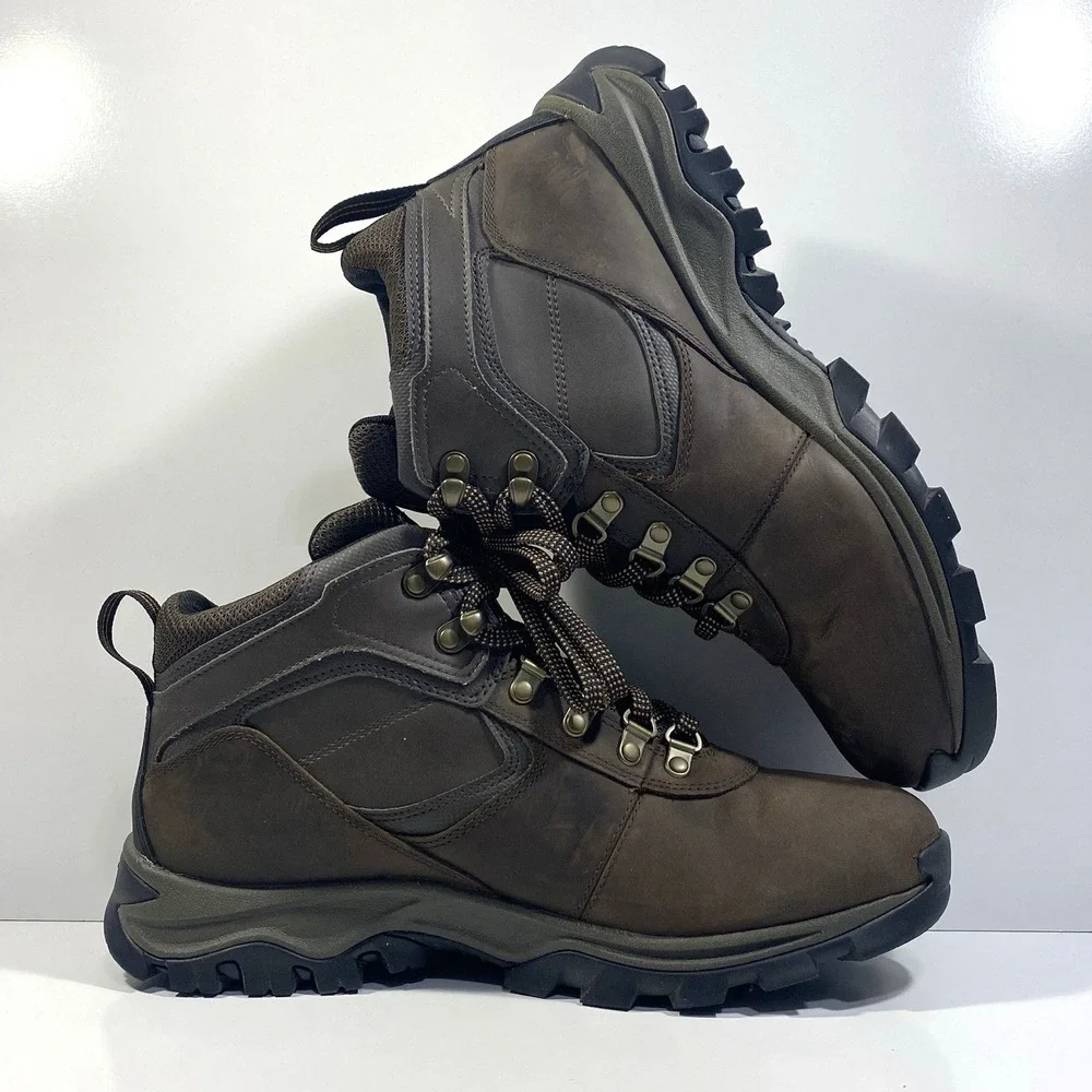 Timberland Mens Size 10 Mt. Maddsen Mid Waterproof Hiking Boots Brown